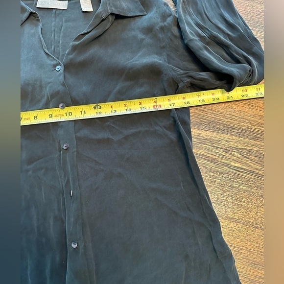 Kate Hill Black Silk Shirt Size 8 Vintage 90’s Y2K Whimsigoth Fairycore - Picture 7 of 7